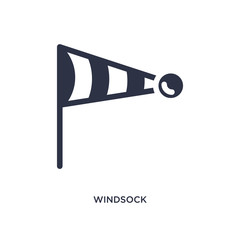 windsock icon on white background. Simple element illustration from ecology concept.
