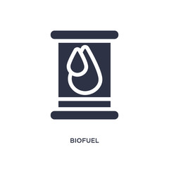 biofuel icon on white background. Simple element illustration from ecology concept.