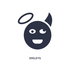 smileys icon on white background. Simple element illustration from ethics concept.