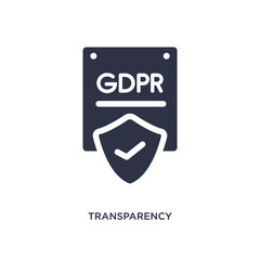 transparency icon on white background. Simple element illustration from gdpr concept.