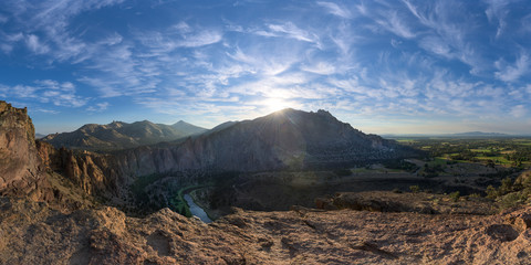 Smith Rock state park at sunrise