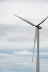 Wind tubine on a cloudy day
