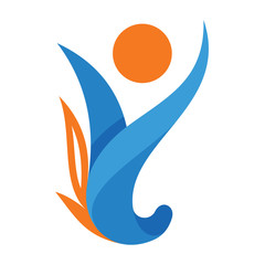 Obraz premium people logo, human in nature, logo design