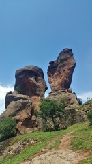 Fototapeta na wymiar Nahaufnahme Fels der Liebenden, Belogradtschik, Bulgarien