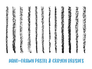 Hand-Drawn Crayon & Pastel Paint Brush Set for Sketch, Texture and Lettering