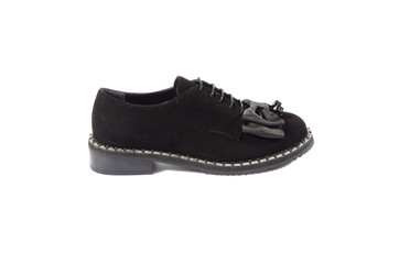 Elegant pair of woman's shoes isolated on a white background