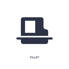 fillet icon on white background. Simple element illustration from geometry concept.