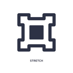 stretch icon on white background. Simple element illustration from geometry concept.