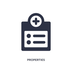 properties icon on white background. Simple element illustration from geometry concept.