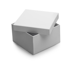 white open box isolated with clipping path