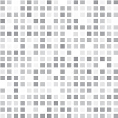 Mosaic of gray squares on a white background