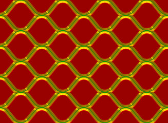 Red ornamental pattern. Arabic seamless pattern. High quality seamless 3d illustration. Empty background.