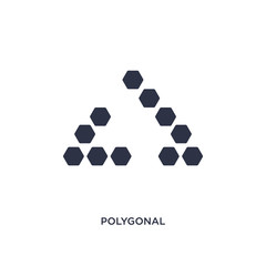 polygonal triangular recycle icon on white background. Simple element illustration from geometry concept.