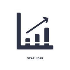 graph bar icon on white background. Simple element illustration from hockey concept.