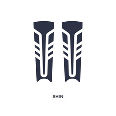 shin icon on white background. Simple element illustration from hockey concept.