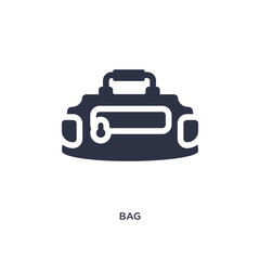 bag icon on white background. Simple element illustration from hockey concept.