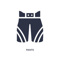 pants icon on white background. Simple element illustration from hockey concept.