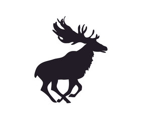 deer lies, silhouette, vector