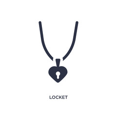 locket icon on white background. Simple element illustration from jewelry concept.