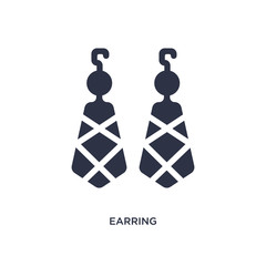 earring icon on white background. Simple element illustration from jewelry concept.