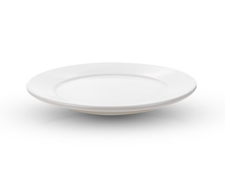 white plate isolate on white background