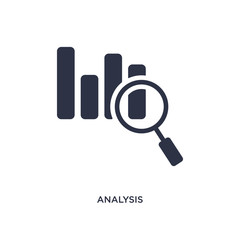 analysis icon on white background. Simple element illustration from strategy concept.
