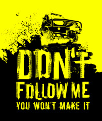  Off road quote lettering © Double Brain