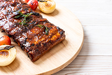 grilled barbecue ribs pork