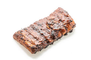 grilled barbecue ribs pork isolated on white
