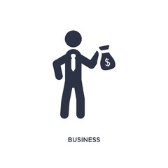 business icon on white background. Simple element illustration from strategy concept.