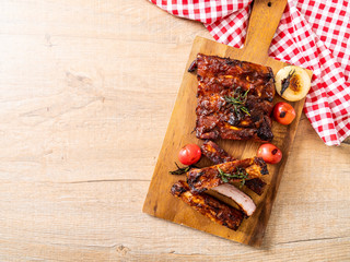 grilled barbecue ribs pork