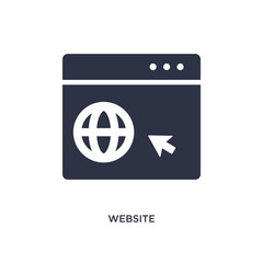 website icon on white background. Simple element illustration from strategy concept.