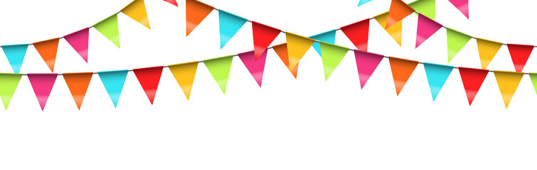seamless colored garlands background © picoStudio