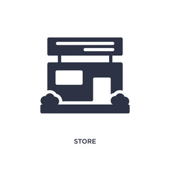 store icon on white background. Simple element illustration from strategy concept.