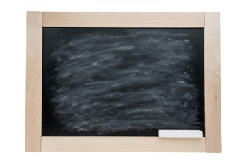 School blackBoard in a wooden frame and chalk. Isolated on white background.