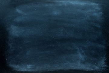 Blackboard. Empty blank black chalkboard with chalk traces. Chalkboard texture.