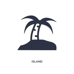 island icon on white background. Simple element illustration from summer concept.