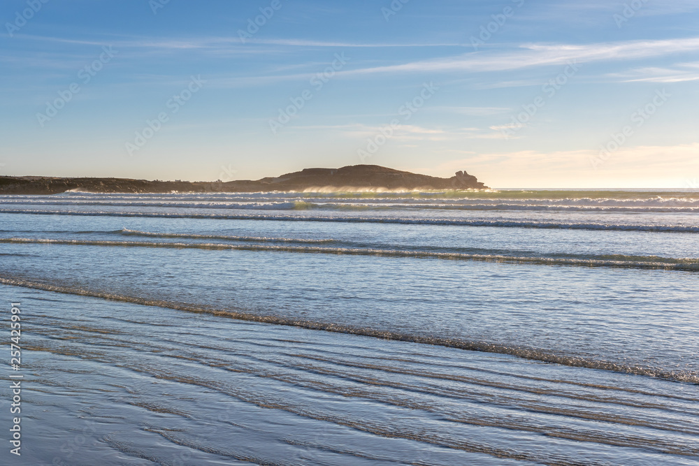 Wall mural french landscape - bretagne. beautiful sandy beach and view over the sea.