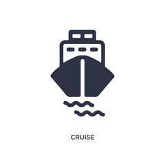cruise icon on white background. Simple element illustration from summer concept.
