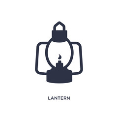 lantern icon on white background. Simple element illustration from summer concept.