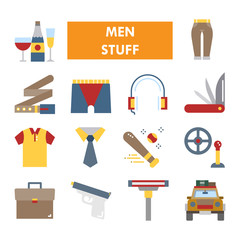 men item flat icon vector