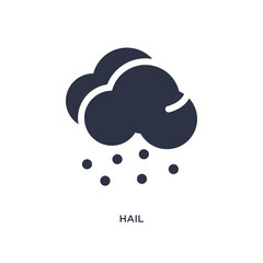 hail icon on white background. Simple element illustration from weather concept.