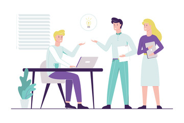 Coworking concept. Idea of the business people