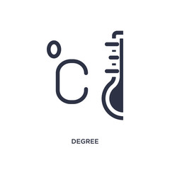 degree icon on white background. Simple element illustration from weather concept.