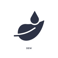dew icon on white background. Simple element illustration from weather concept.