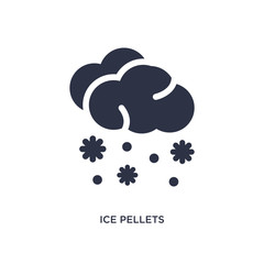 ice pellets icon on white background. Simple element illustration from weather concept.