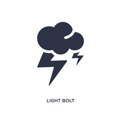 light bolt icon on white background. Simple element illustration from weather concept.