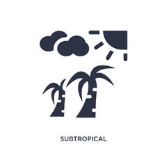 subtropical climate icon on white background. Simple element illustration from weather concept.