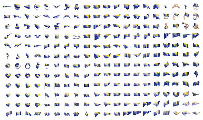 very big collection of vector flags of the Bosnia and Herzegovina