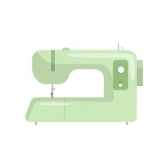 Professional sewing machine for home and industrial use isolated flat